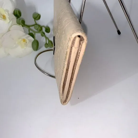 Authentic GUCCI Guccissima Long Clutch  Wallet Beige - Picture 4 of 14